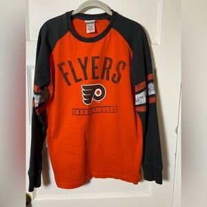 NHL Flyers Orange and Black Long Sleeve Shirt